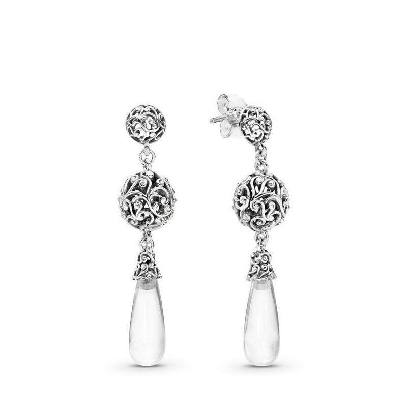 Pandora Regal Droplets Earrings Silver Egypt RE1038957